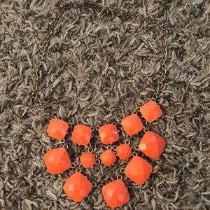 Orange statement necklace